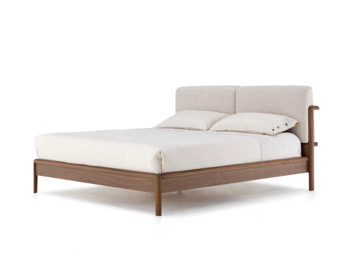 LEONARDO L929 - Bed with upholstered elements _ Arte Brotto